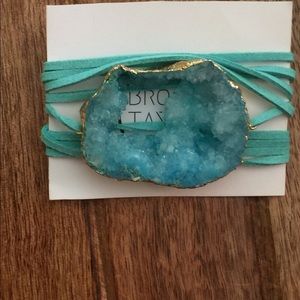 Brooke Taylor Turquoise Druzy Wrap Bracelet